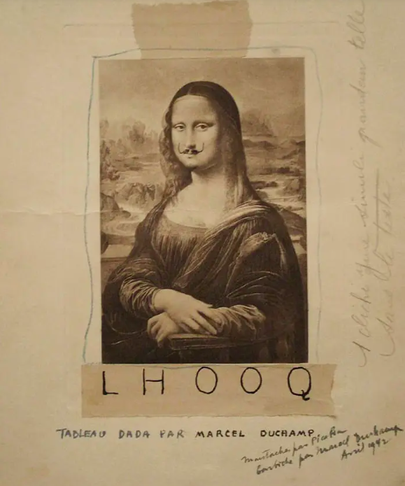 Dadaïst Marcel Duchamp, L.H.O.O.Q. 1919
