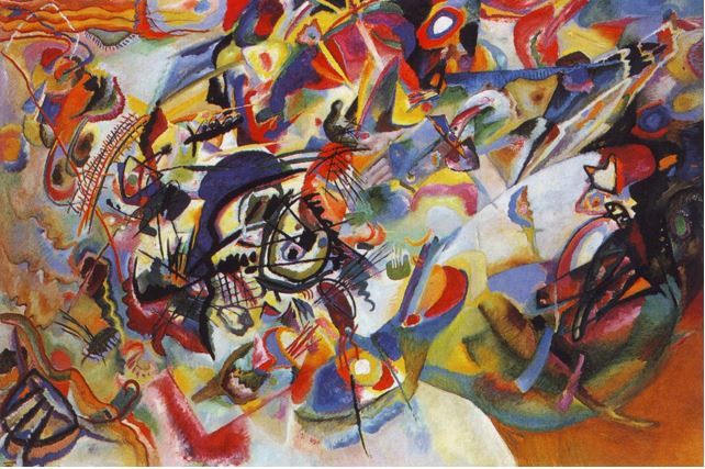 4. Exemple d'art moderne : Vasily Kandinsky, Composition VII, 1913. Huile sur toile, Galerie nationale Tretiakov, Moscou.