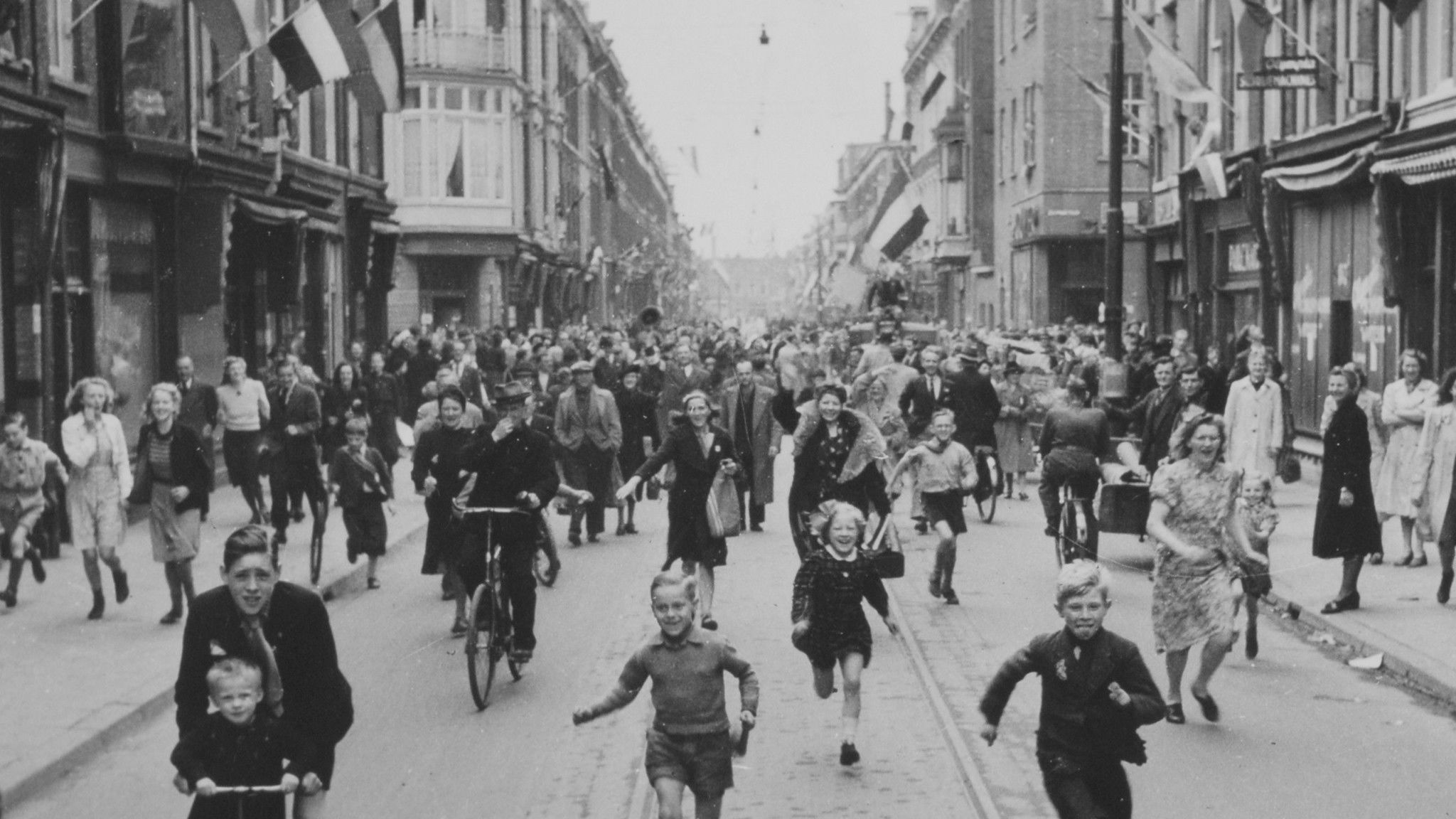 Witte de Withstraat The Hague, The Netherlands in 1945