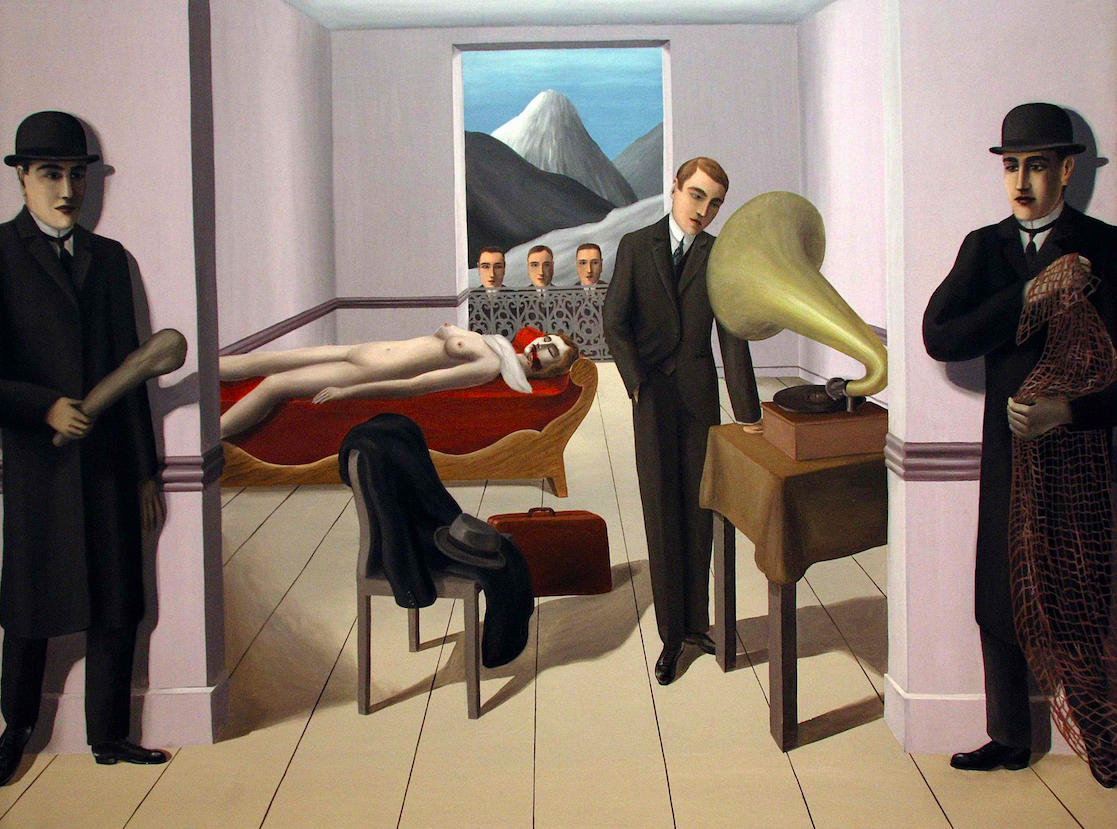Dipinto surreale di Rene Magritte 
