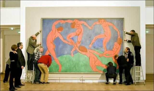 Naakte mannen en vrouwen in Henri Matisse's Dancers and Bathers
