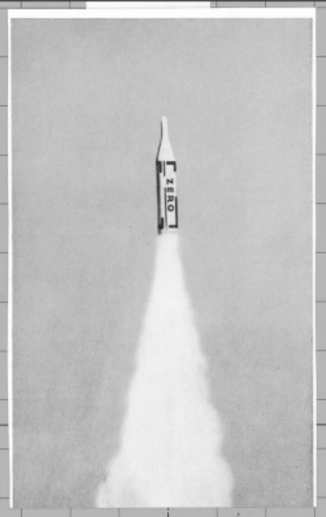 La fusée ZERO comme symbole du mouvement artistique ZERO ou Zero